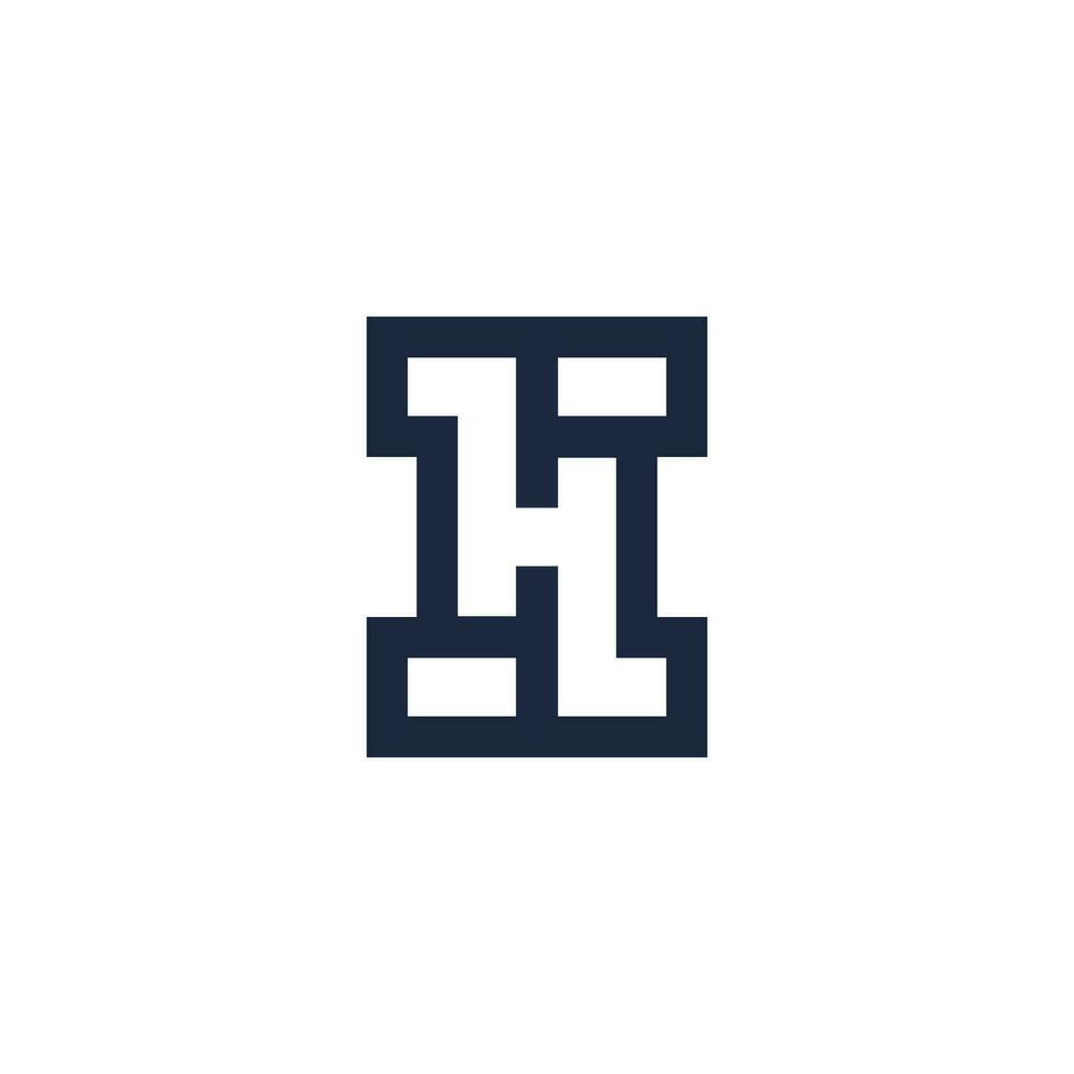 Letter IH or HI logo vector