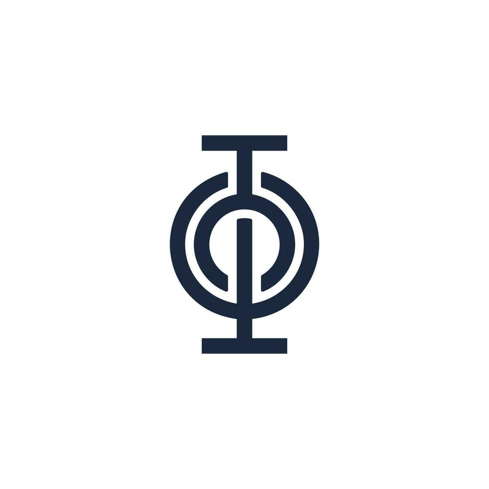 Letter IO or OI logo vector