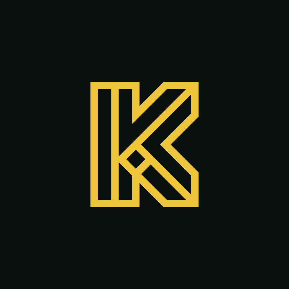 Modern and luxury initial letter KI or IK monogram logo vector