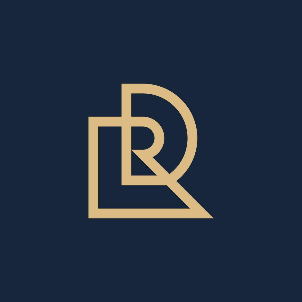 Letter LR or RL logo vector