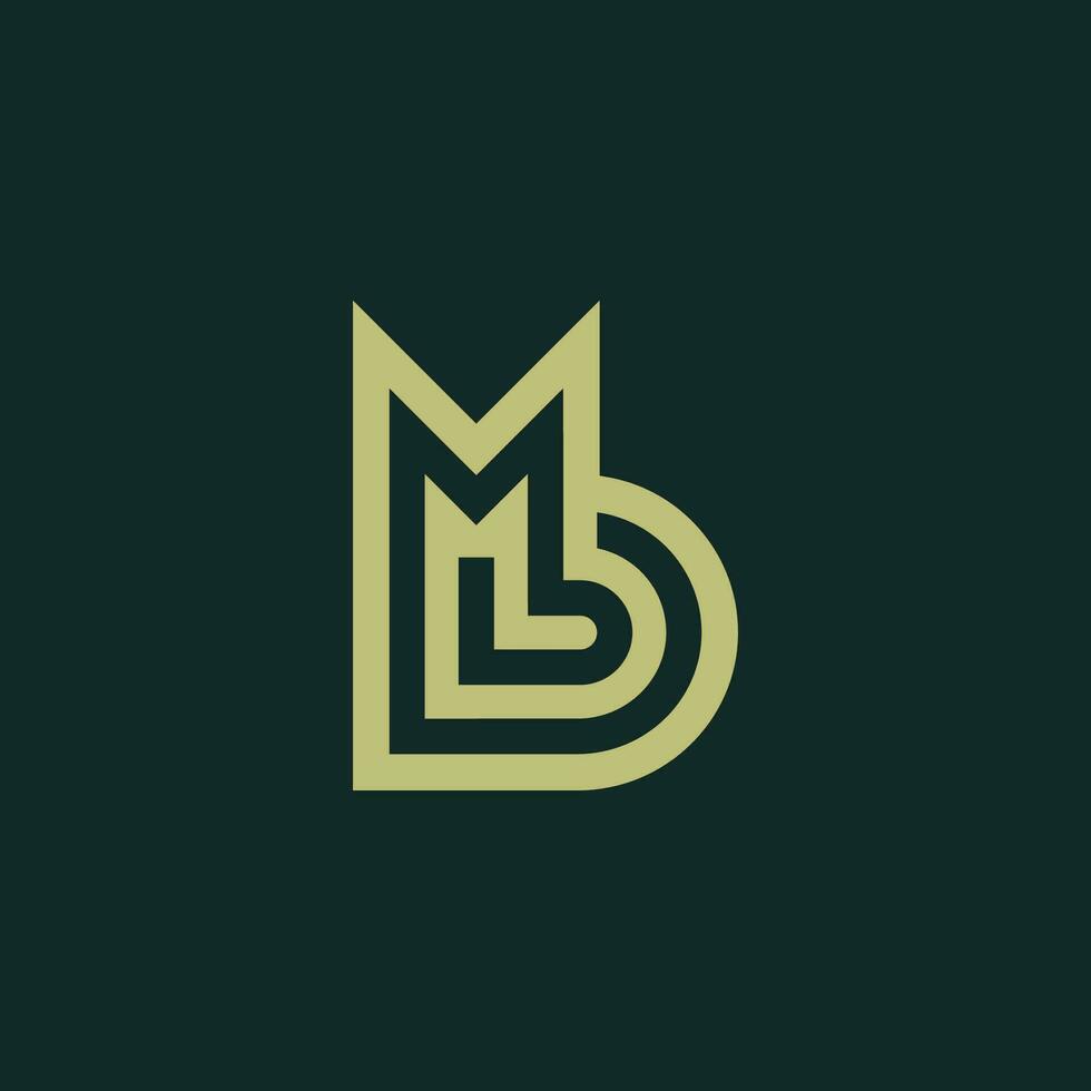 Letter MB or LM logo vector