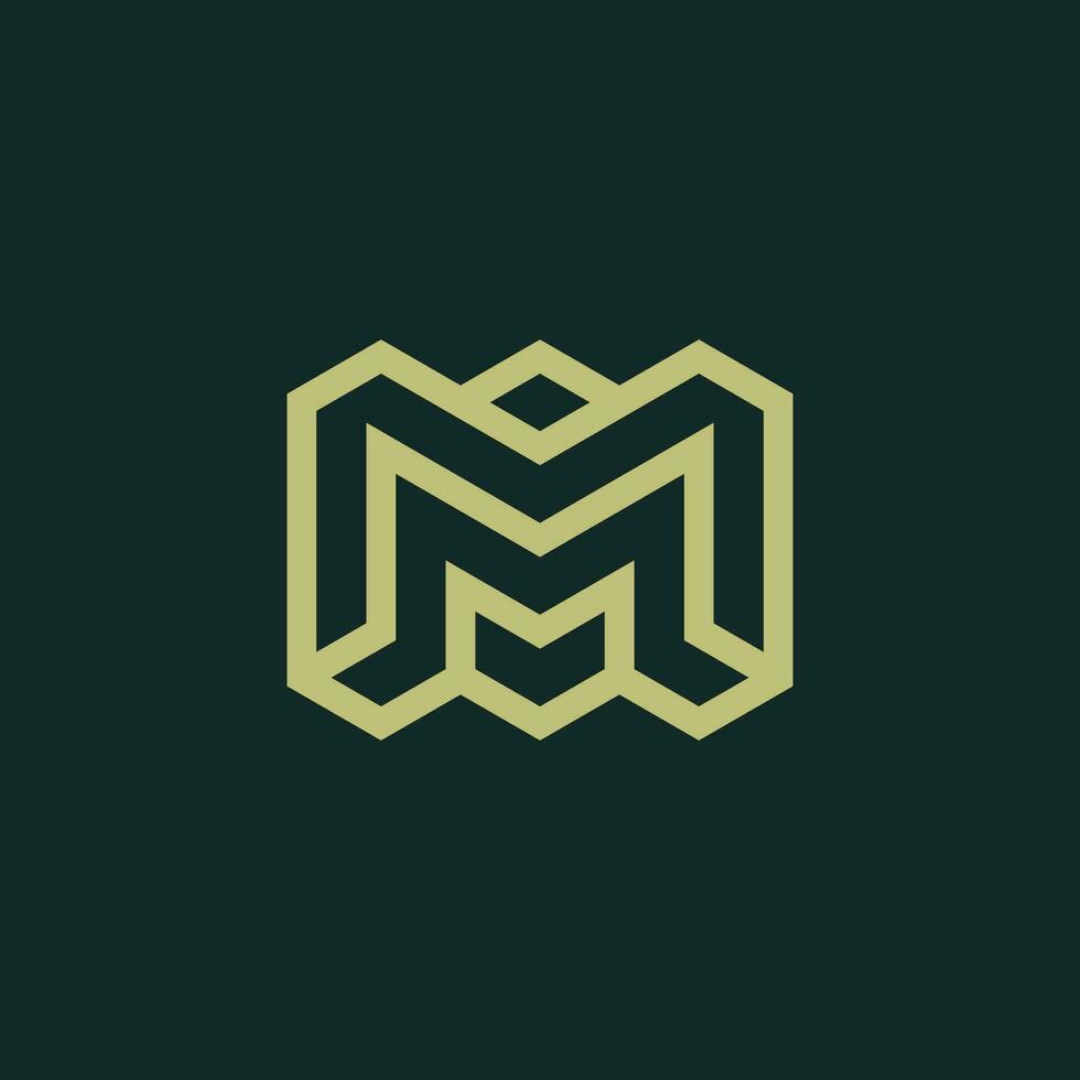 Letter MM or Double M logo vector