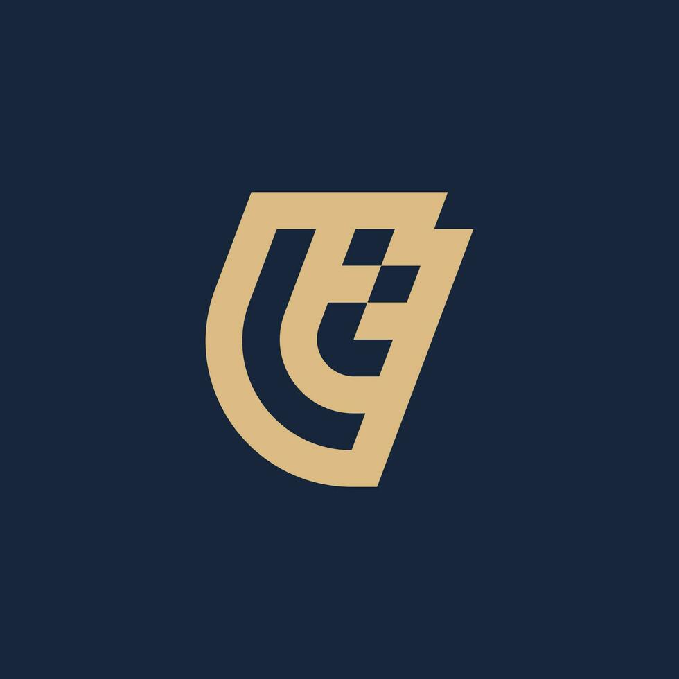 Letter LT or TL logo vector