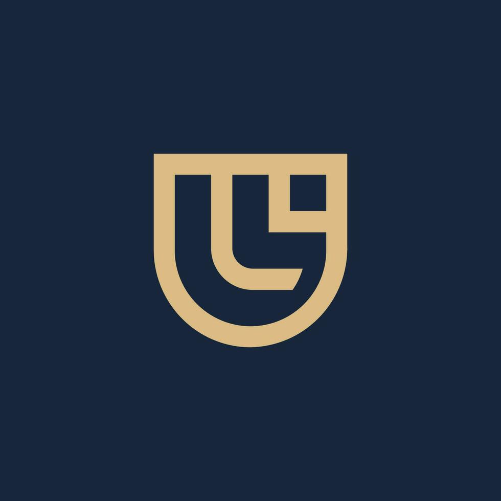 Letter LU or UL logo vector