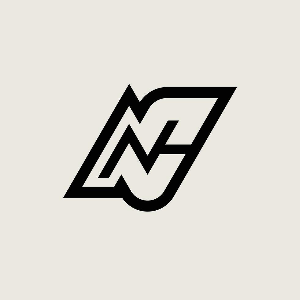 Letter NC or ON logo vector