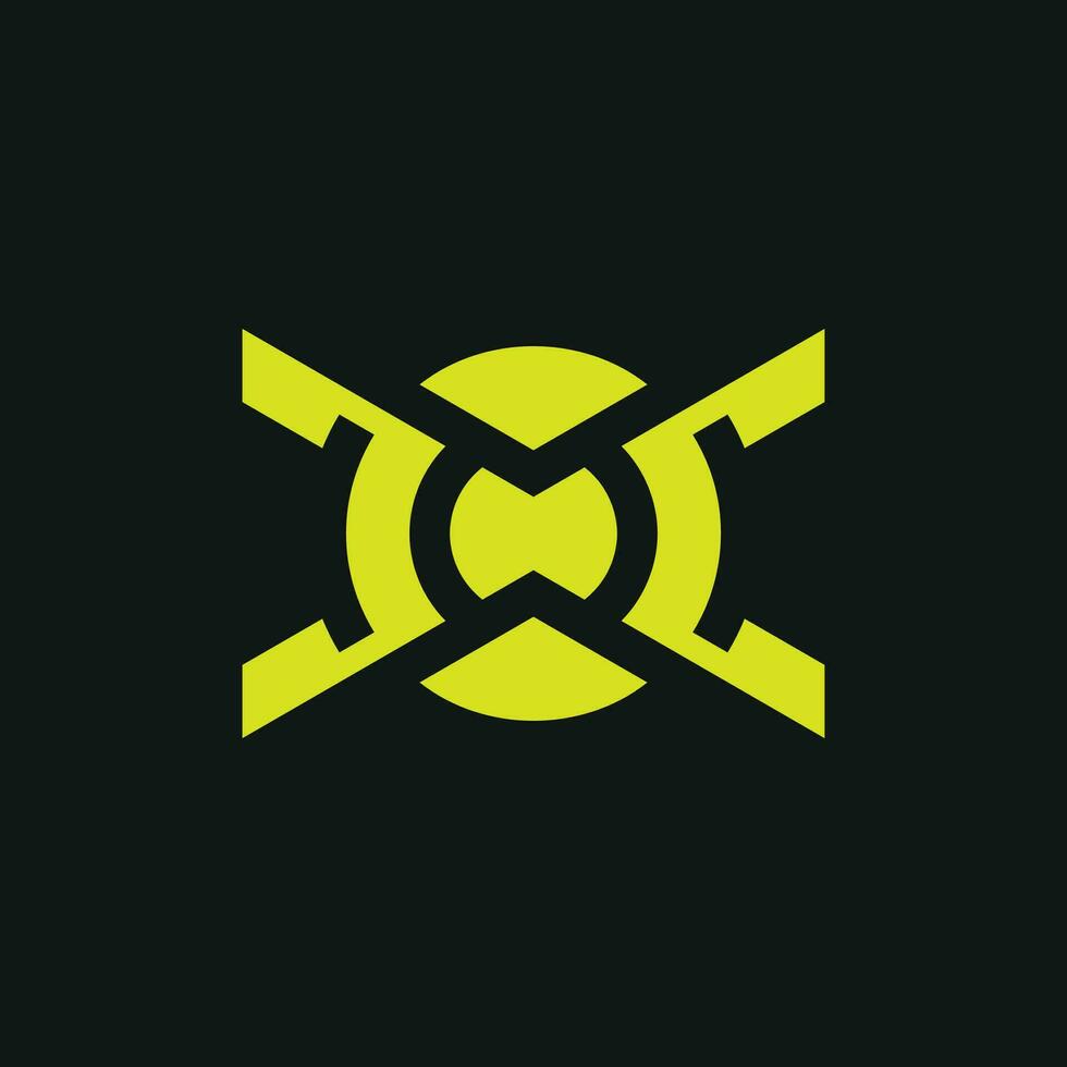 Modern initial letter OX or XO monogram logo vector