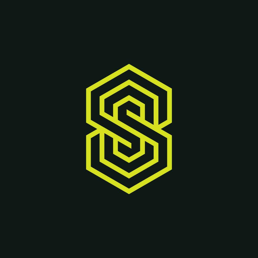 Modern initial letter OS or SO monogram logo vector