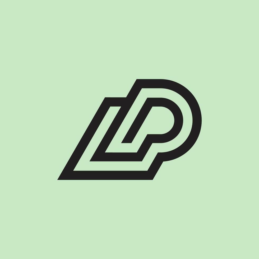 Modern and minimalist initial letter PL or LP monogram logo vector