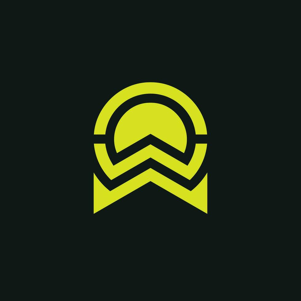 Modern initial letter OW or WO monogram logo vector