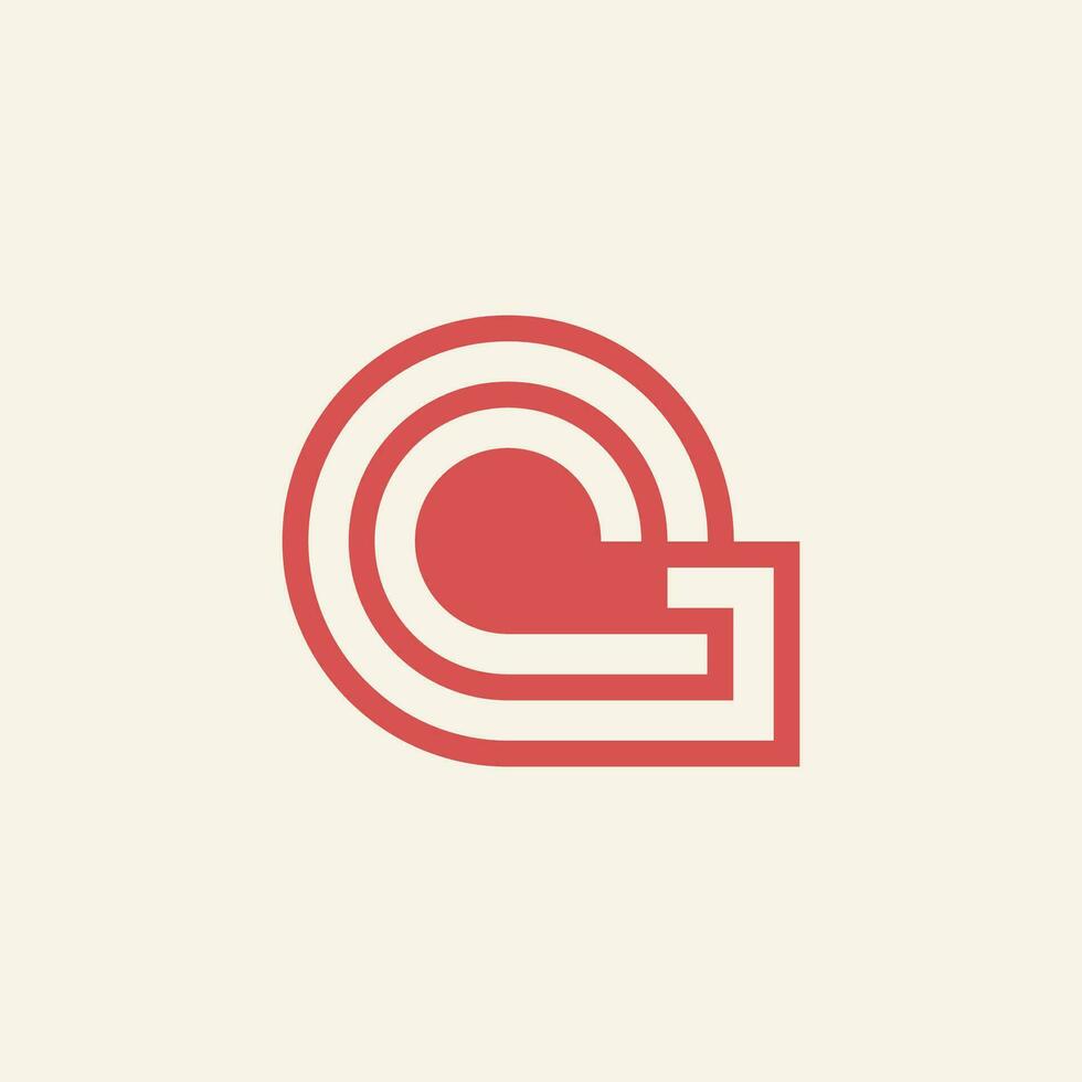 Modern and minimalist initial letter QG or GQ monogram logo vector