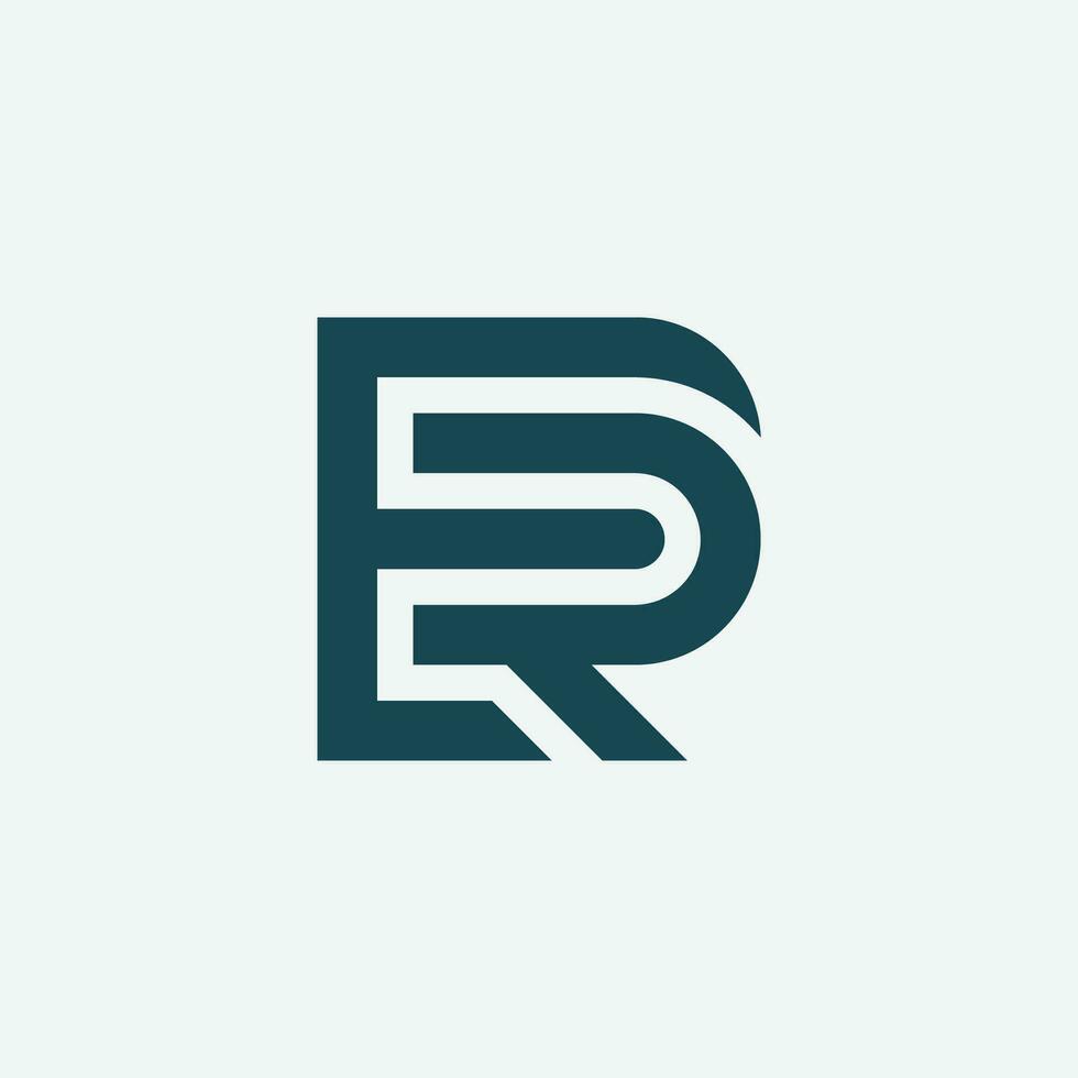 Modern initial letter RE or ER monogram logo vector