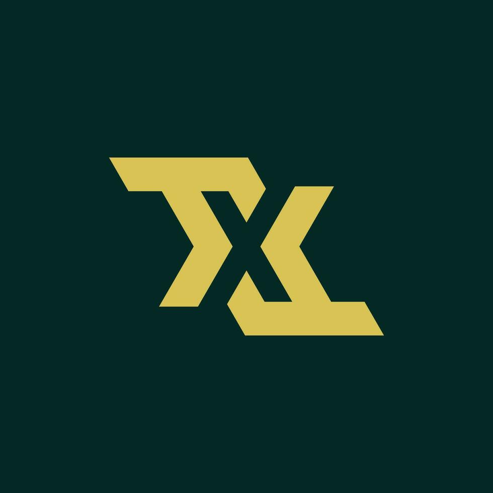 Initial letter TX or XT monogram logo vector