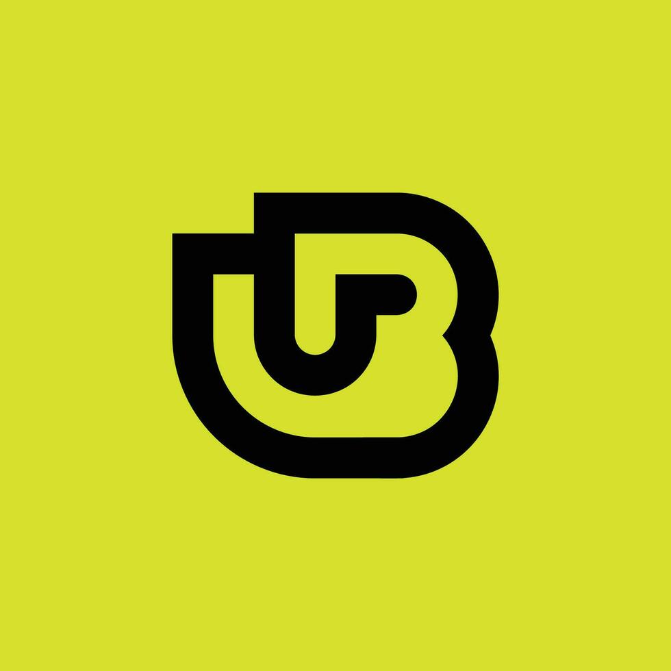 Initial letter UB or BU monogram  logo vector