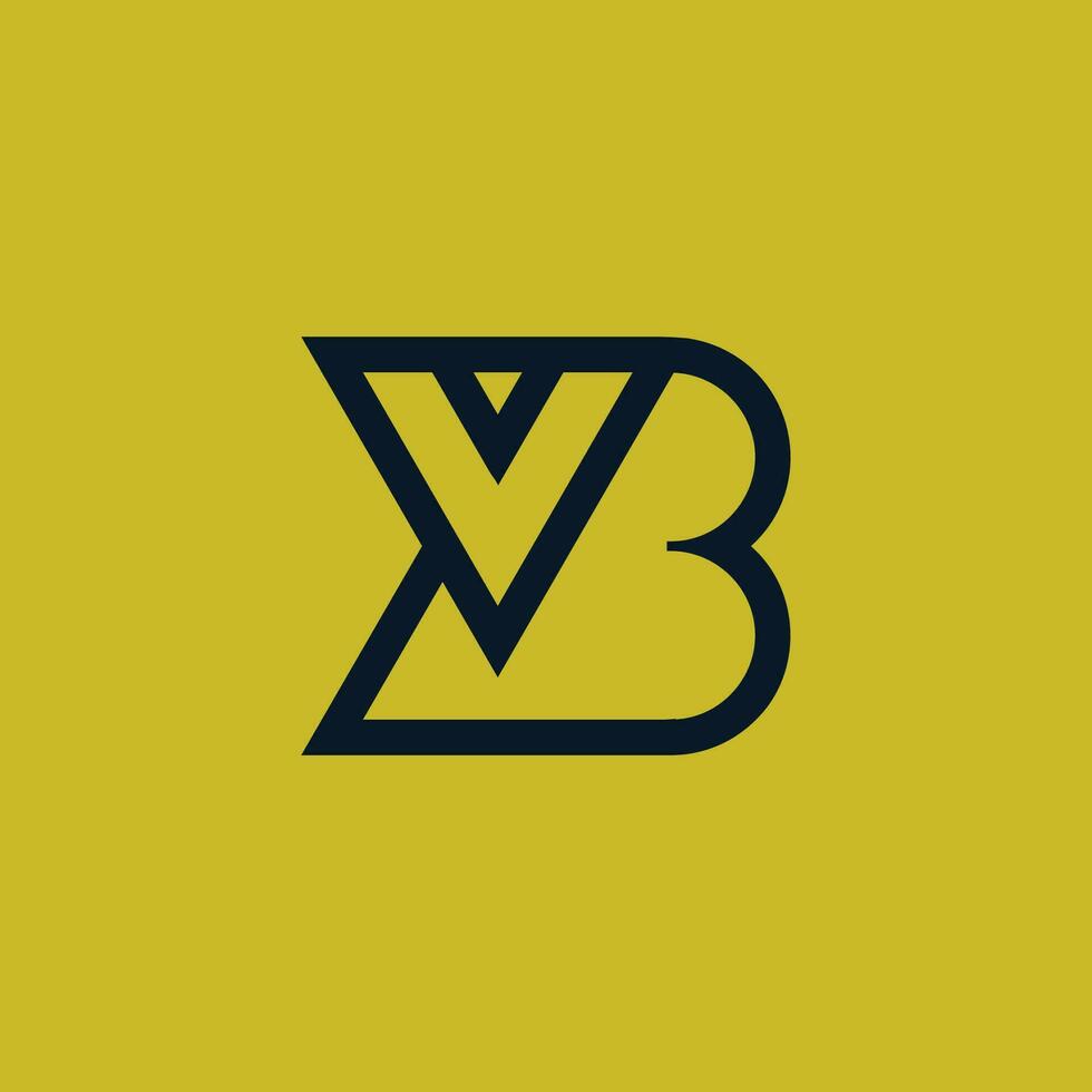 Initial letter VB or BV monogram logo vector
