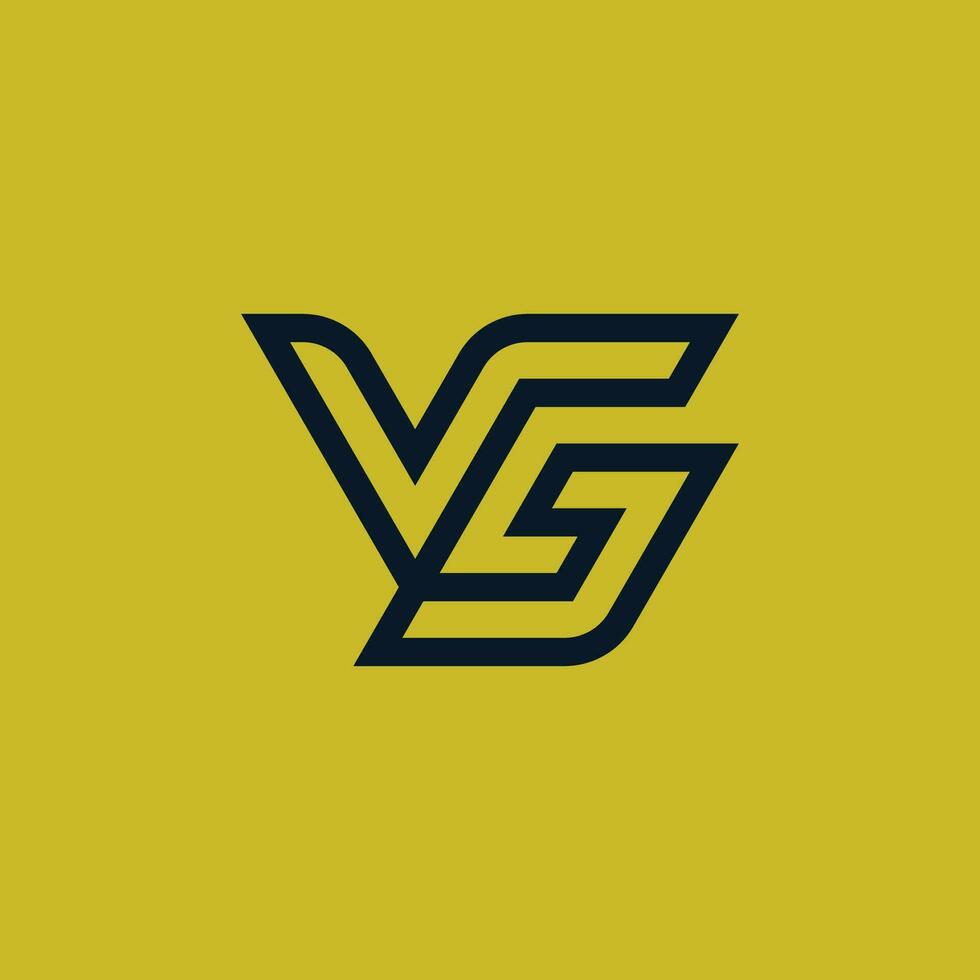 Initial letter VG or GV monogram logo vector