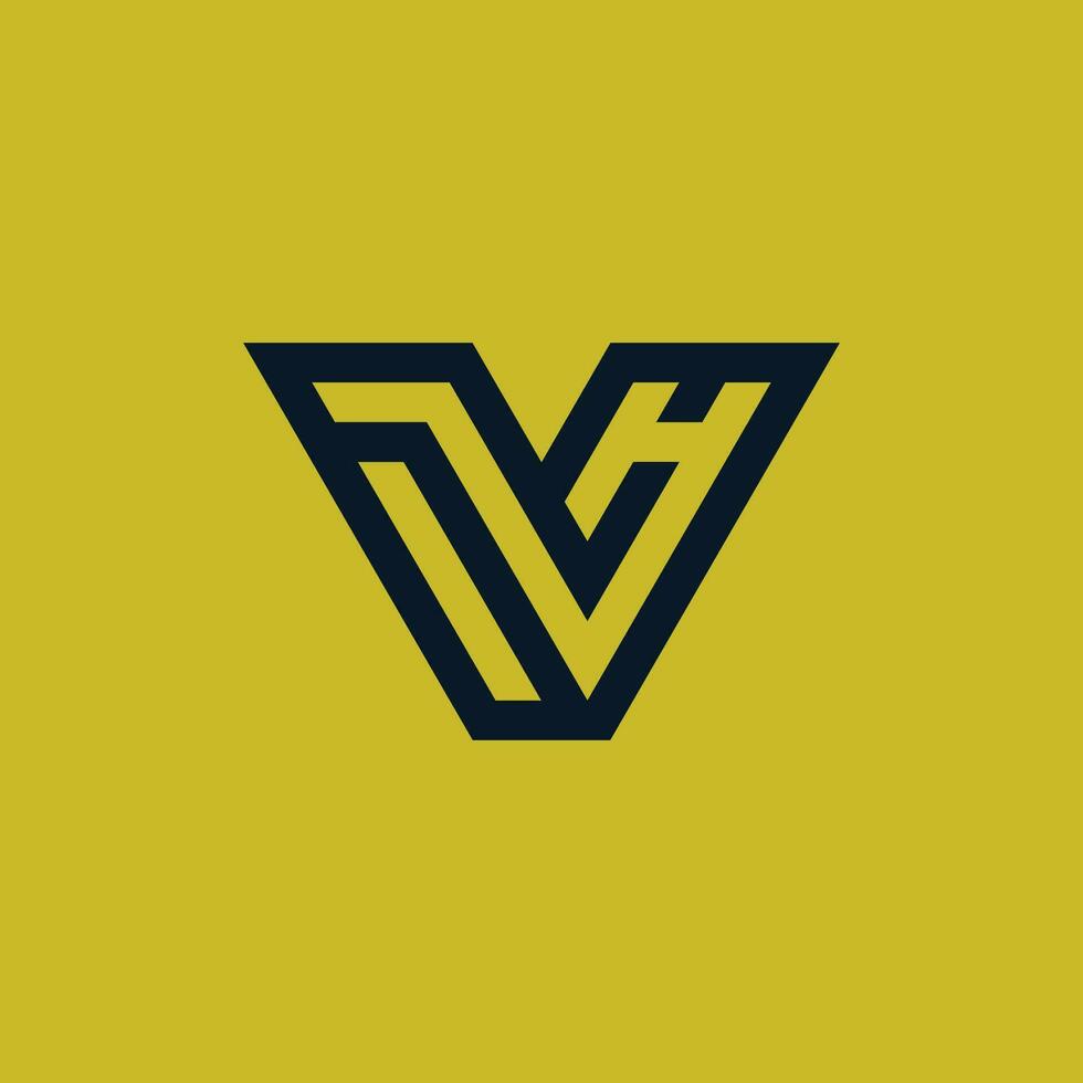 Initial letter VH or HV monogram logo vector