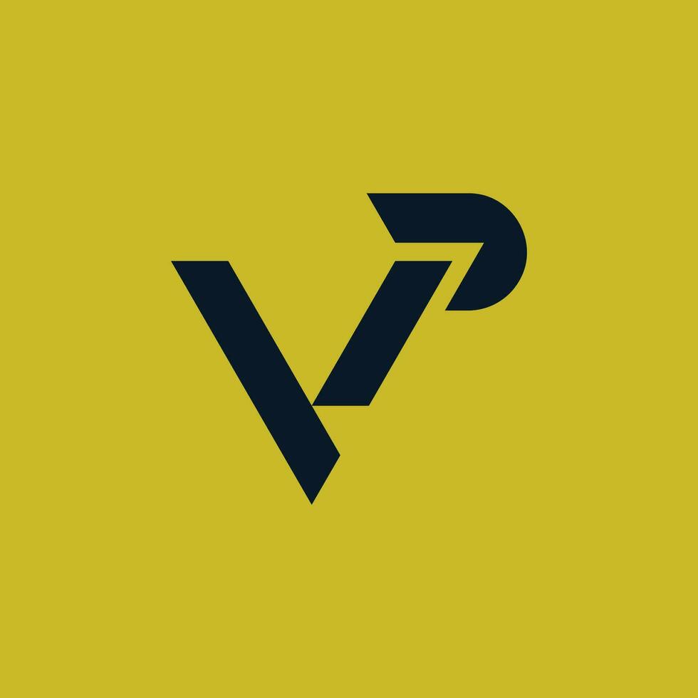 Initial letter VP or PV monogram logo vector
