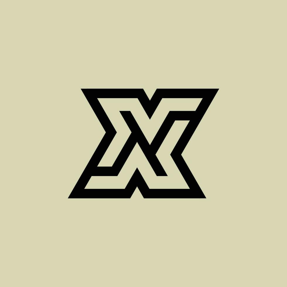 Initial letter XN or NX monogram logo vector