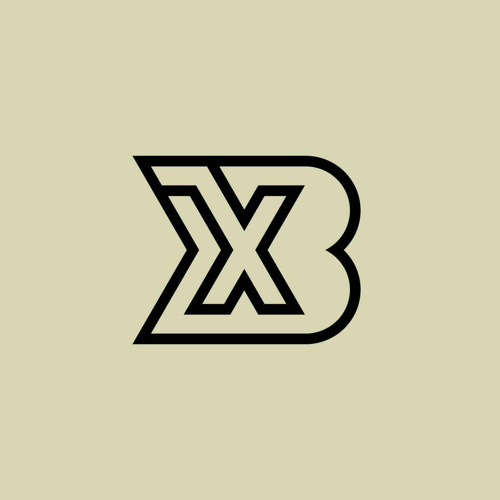 Initial letter XB or BX monogram logo vector