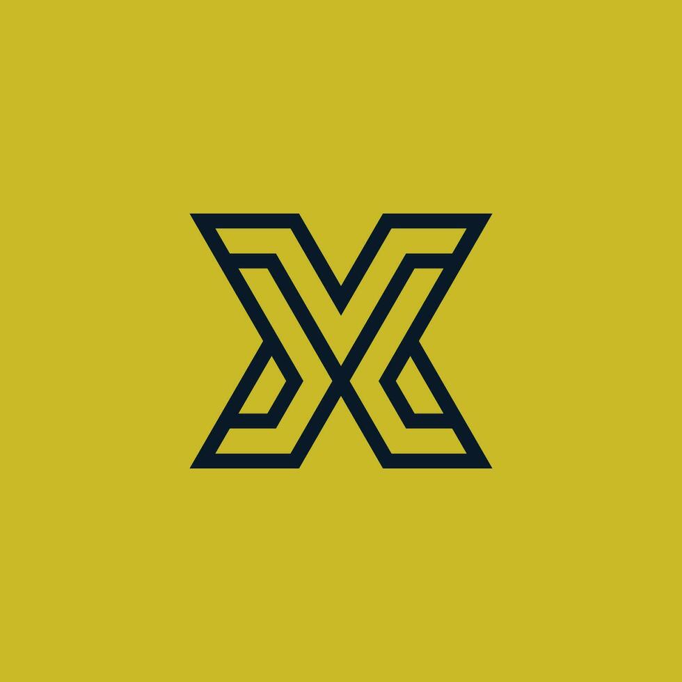 Initial letter VX or XV monogram logo vector