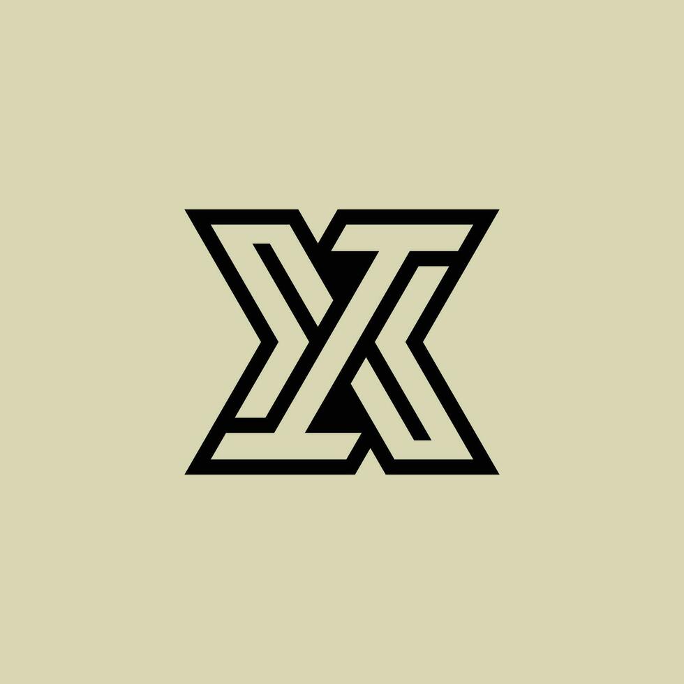 Initial letter XI or IX monogram logo vector