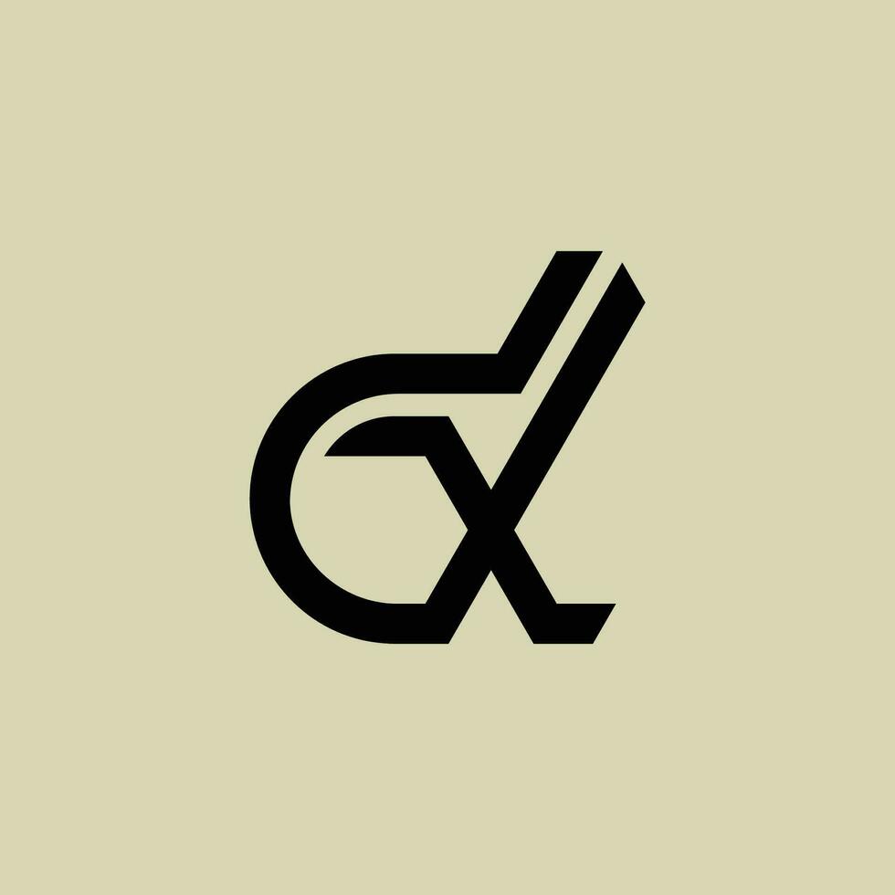Initial letter XD or DX monogram logo vector