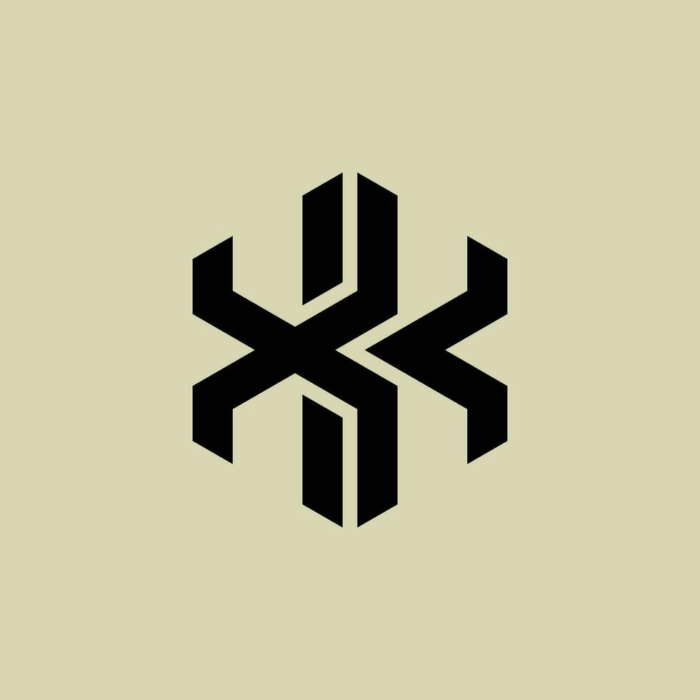Initial letter XK or KX monogram logo vector