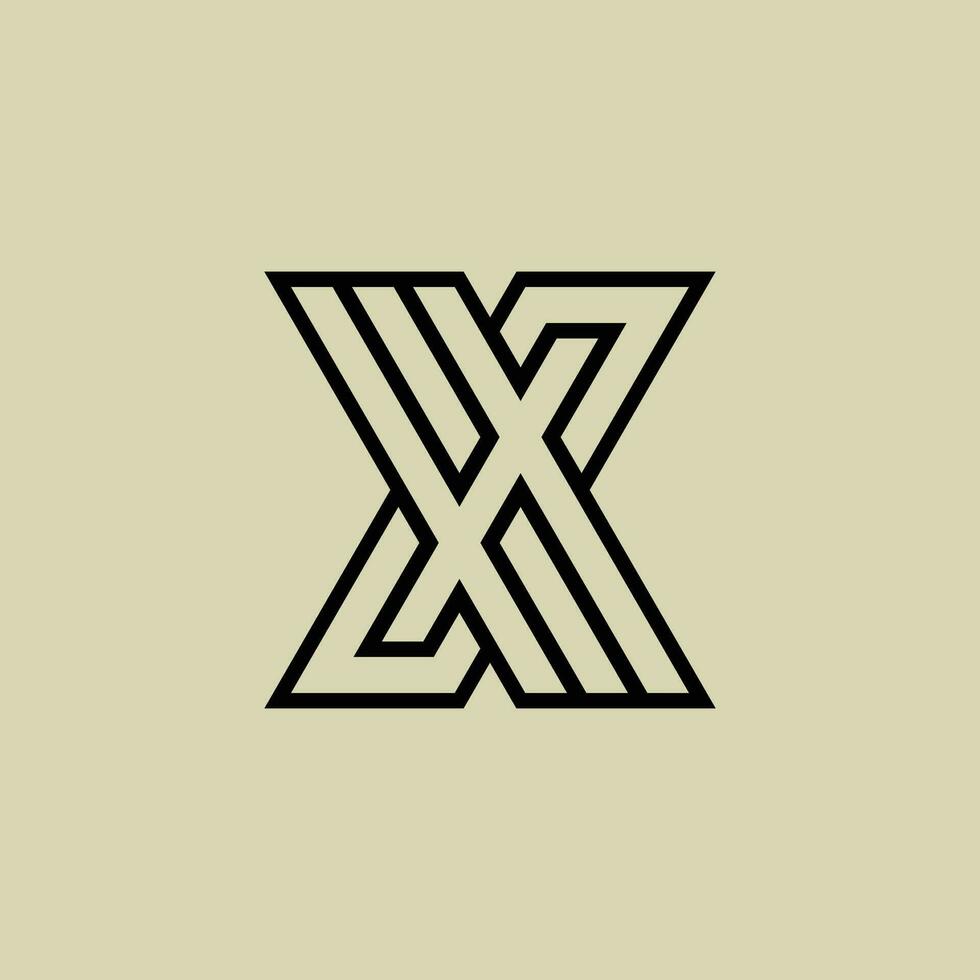 Initial letter XG or GX monogram logo vector
