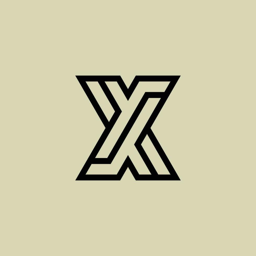Initial letter XY or YX monogram logo vector