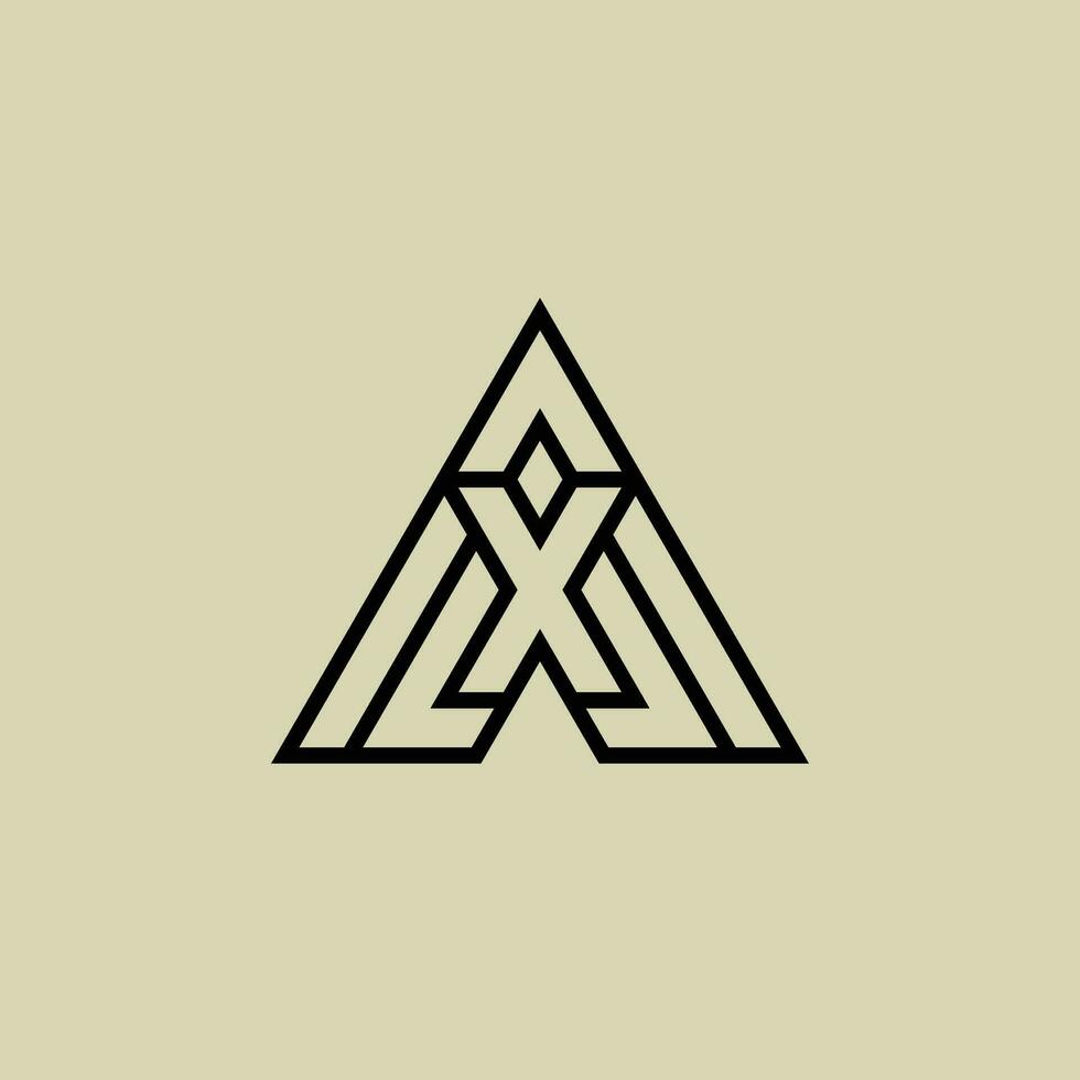 Initial letter XA or AX monogram logo vector