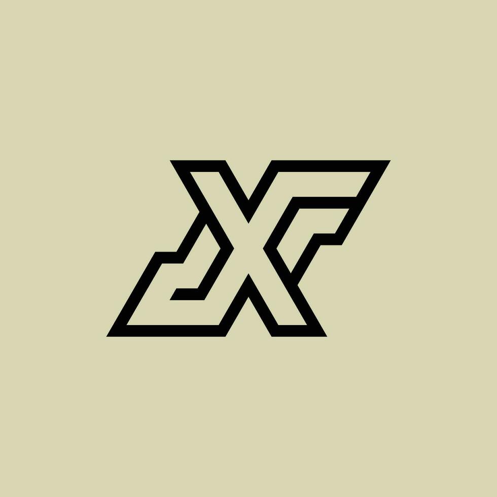 Initial letter XF or FX monogram logo vector
