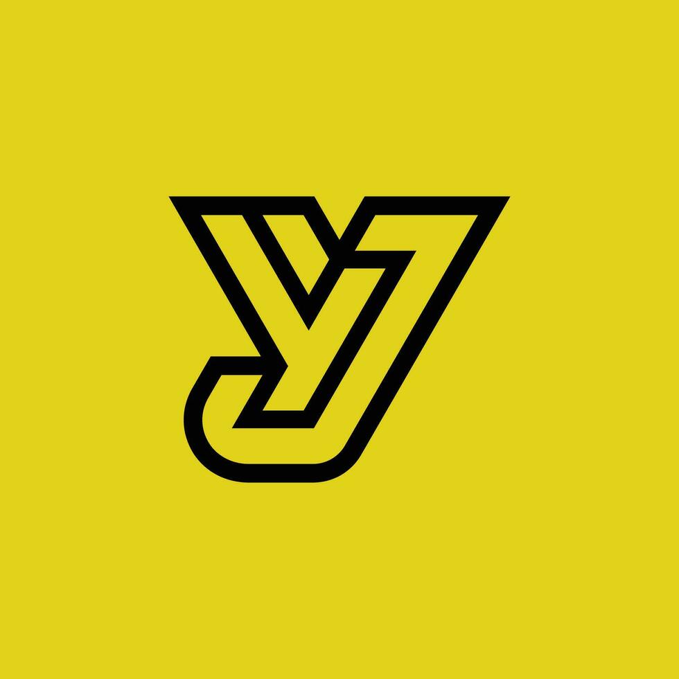 Initial letter YK or KY monogram logo vector