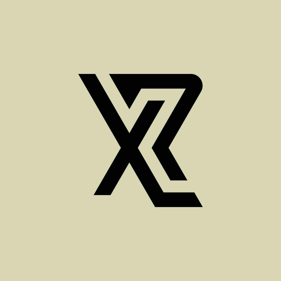 Initial letter XR or RX monogram logo vector