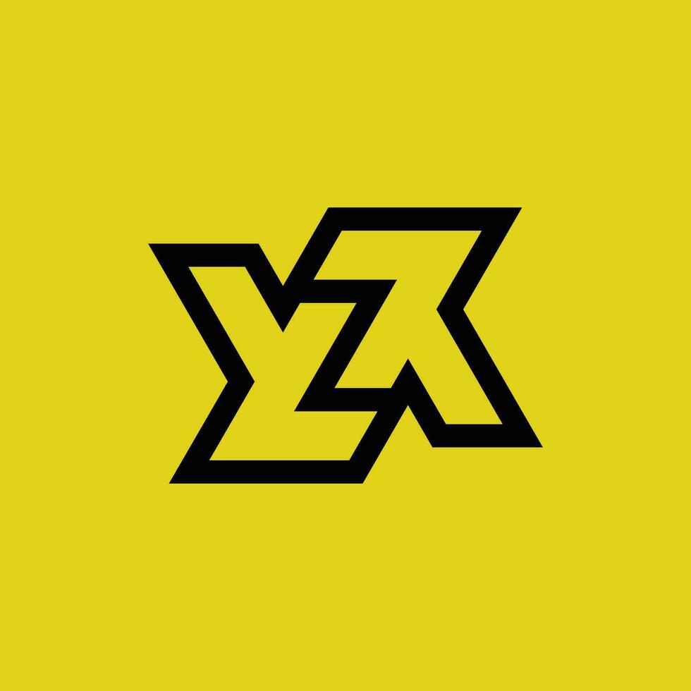 Initial letter YZ or ZY monogram logo vector