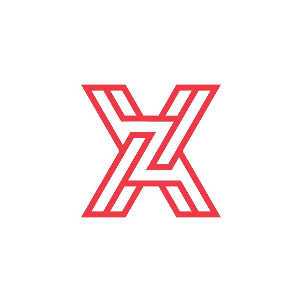 Modern and minimalist initial letter ZX or XZ monogram logo vector