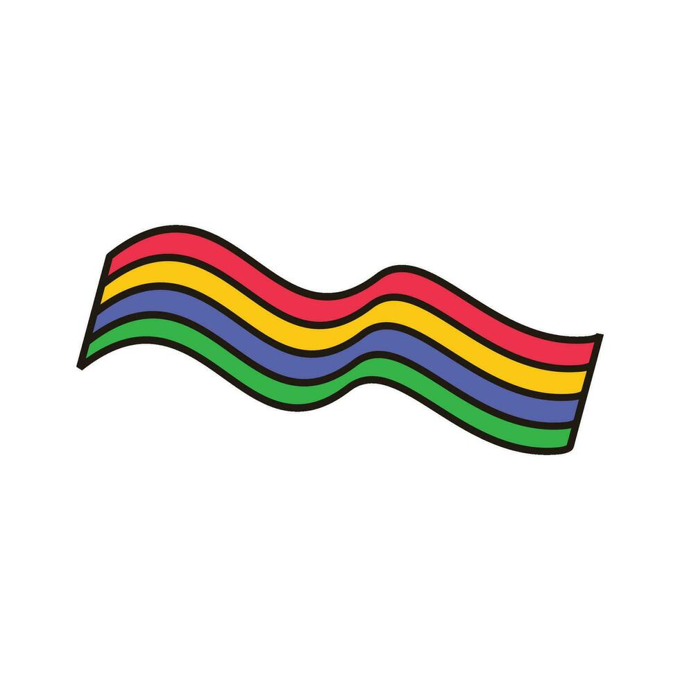 Groovy Element Vector Flat Design