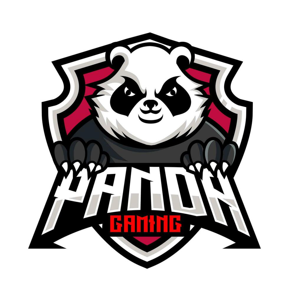 panda mascota logo para juego de azar, Deportes, deporte, equipo, club vector