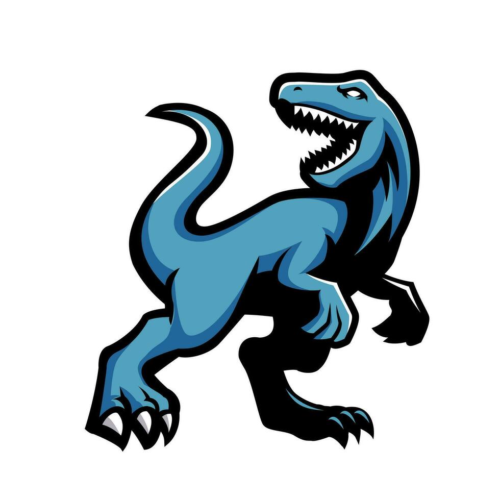 raptor monster vector mascot character.