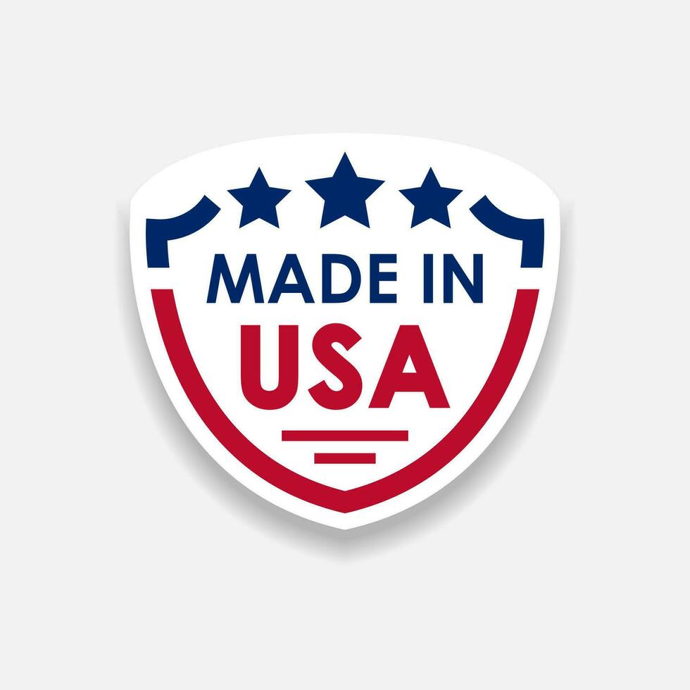 made in USA flat design vector. modern graphic element for icon, sticker, badge vector