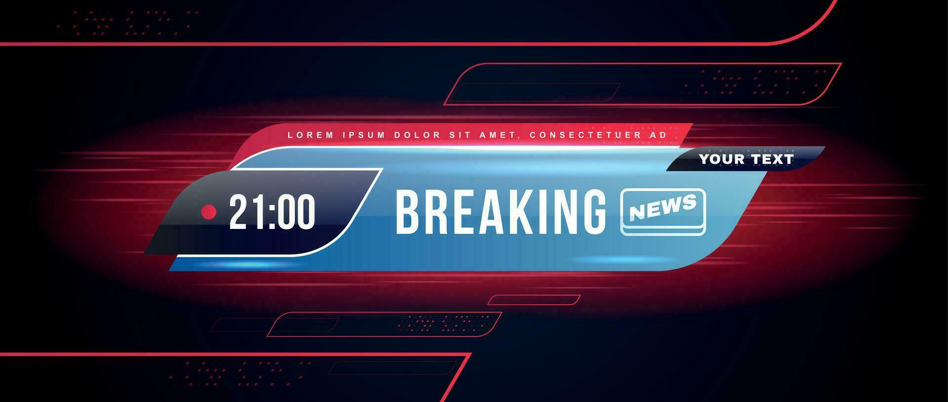 Breaking News Title Background vector