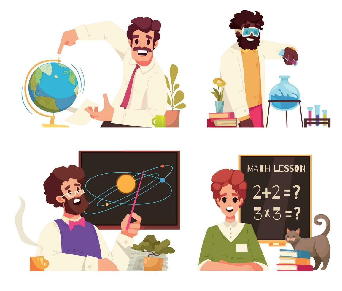 School Teacher Set vector