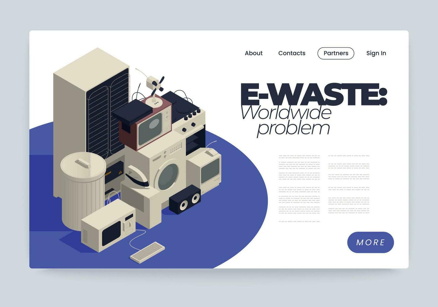 E-Waste Management Website vector