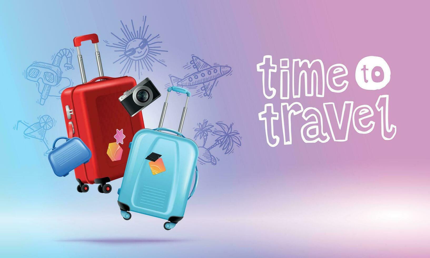 Realistic Travel Poster vector
