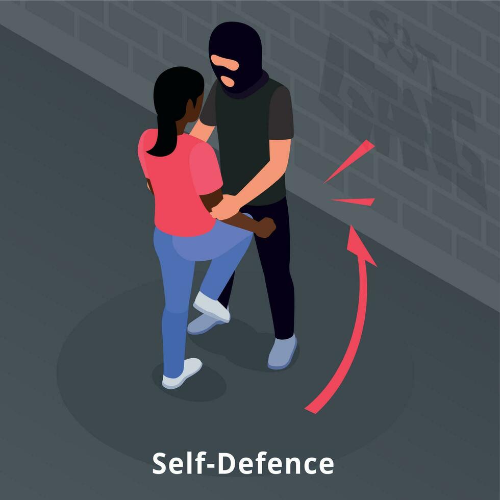 Self Defence Concept vector