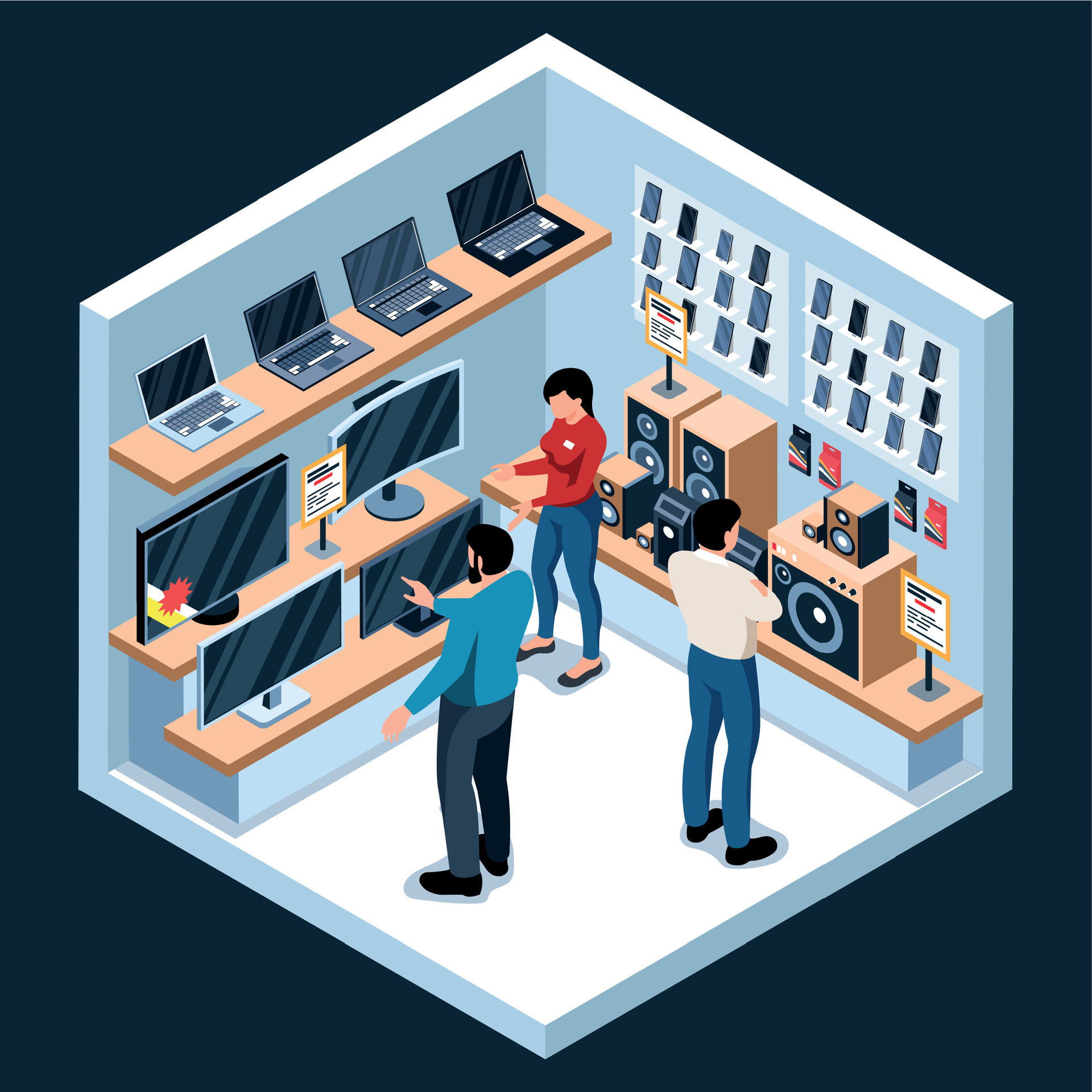 Audio Video Store Composition 31983294 Vector Art at Vecteezy