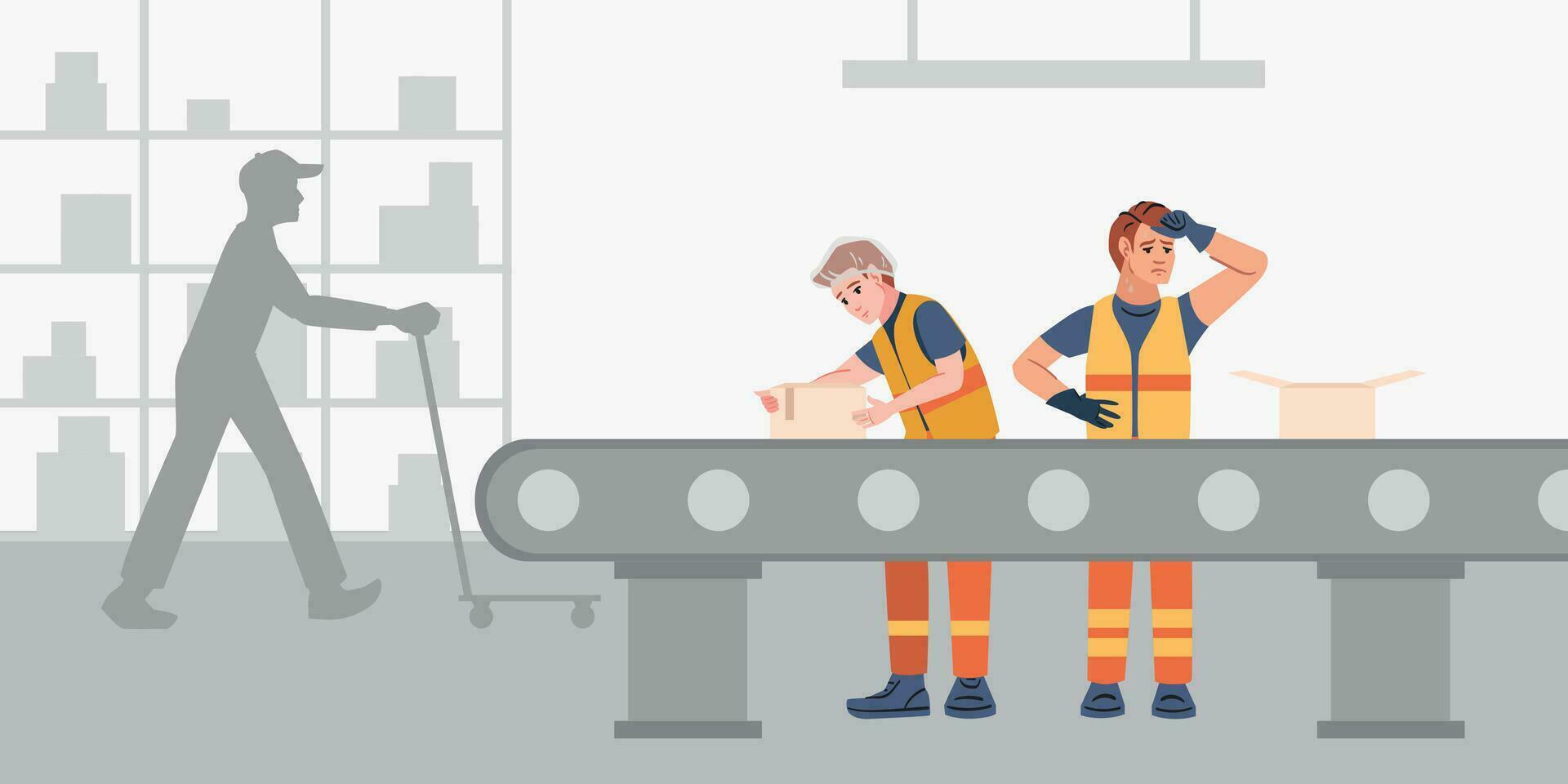 fábrica trabajadores ilustración vector