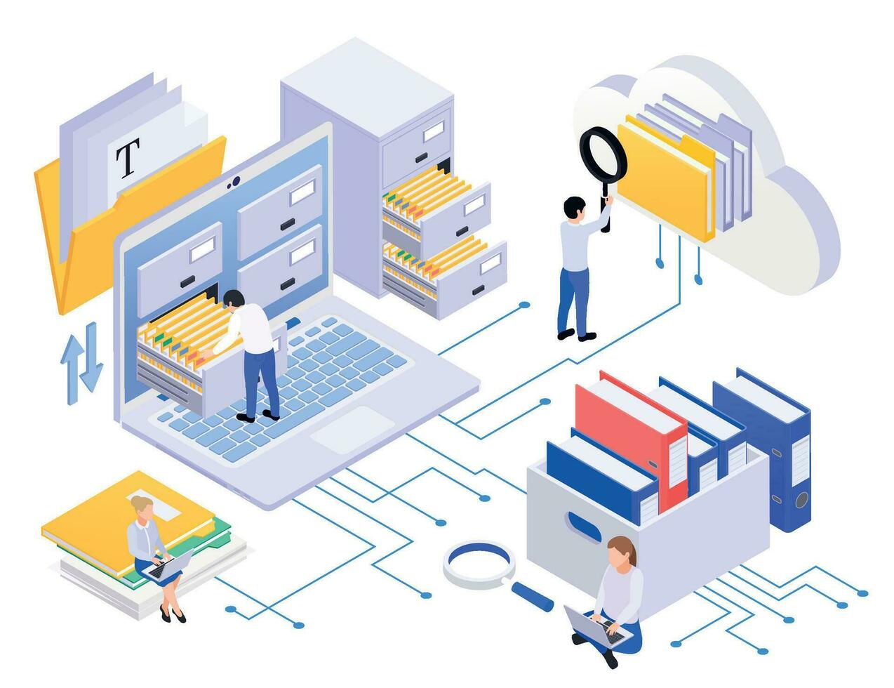 documentos Procesando composición vector