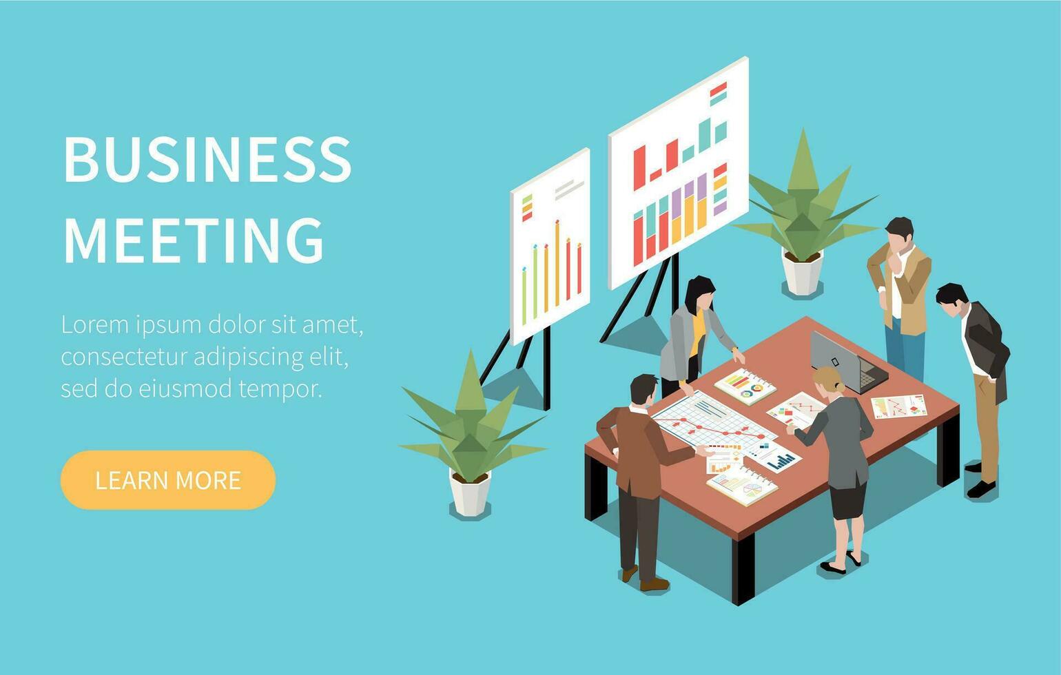 Isometric Business People Page vector