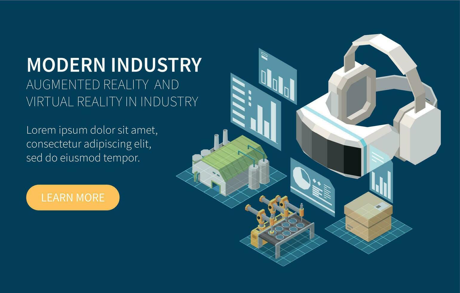 Modern Industry Banner vector