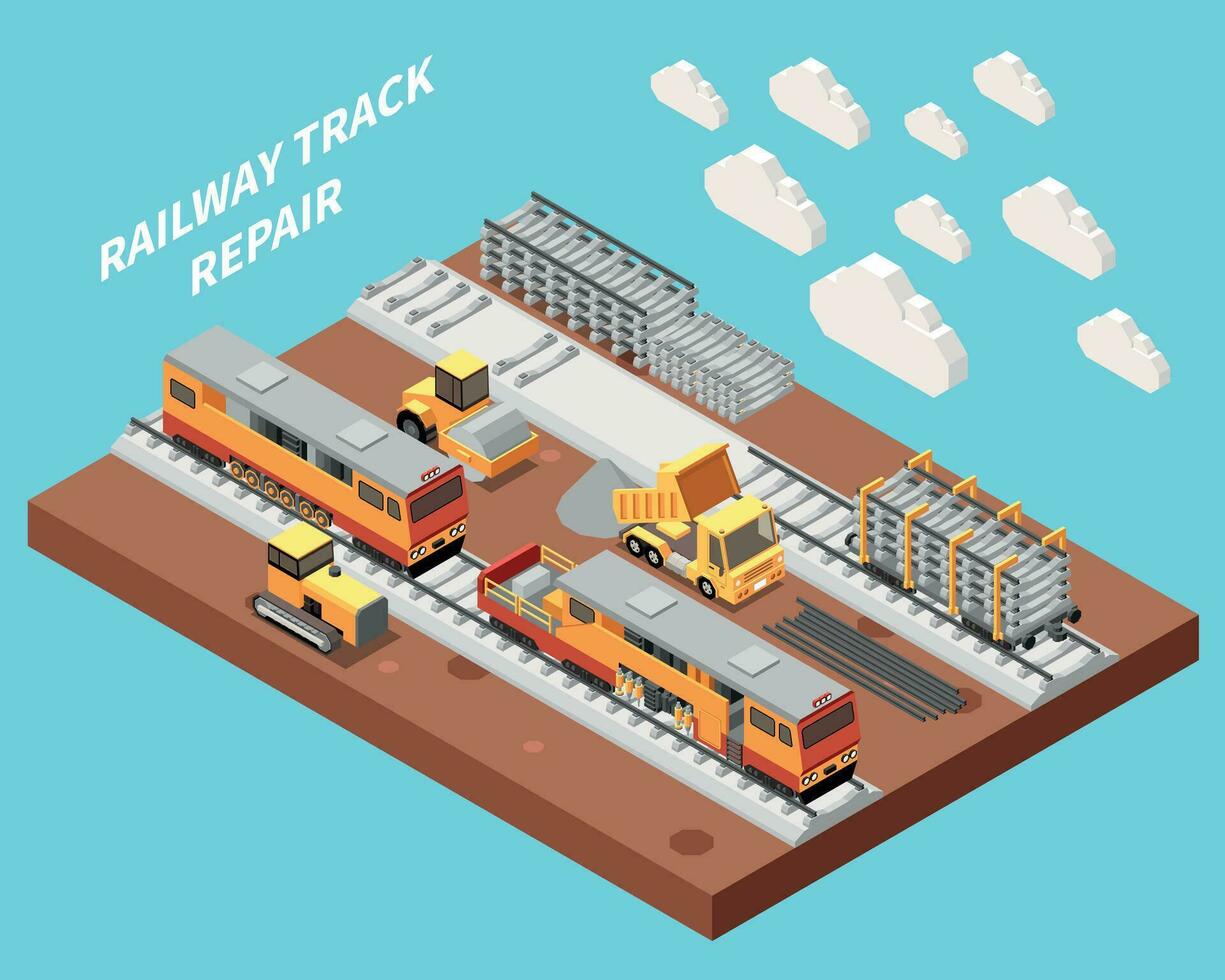 ferrocarril reparar composición vector